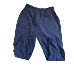 Scrubstar Scrub Indigo Pants Active Joggers Large Petite WM122ap Uniform